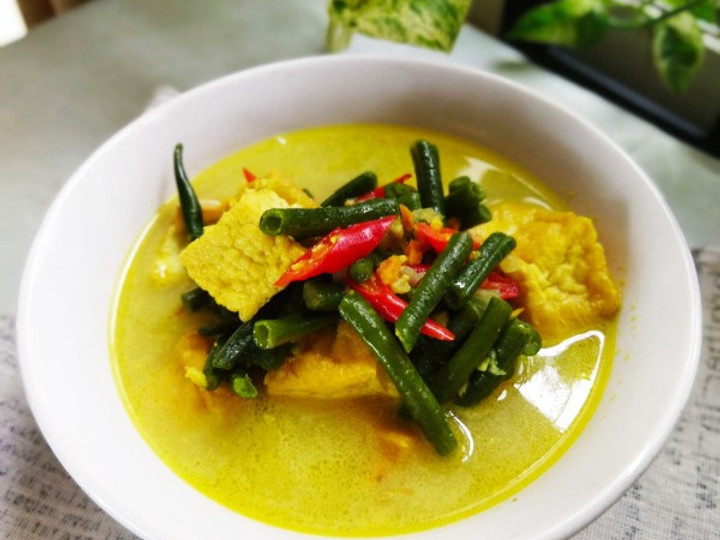 Cara Bikin Sayur tahu kacang panjang santan kuning Yang Sederhana