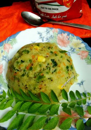 A picture of Spinach Suji upma.