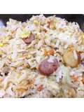 ข้าวผัดหมูใส่ไส้กรอกเป็ด