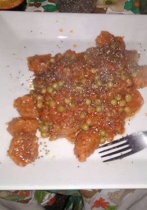 Una foto de Ñoquis (GNOCCHI)de calabaza Vegano vegano posta!!!
