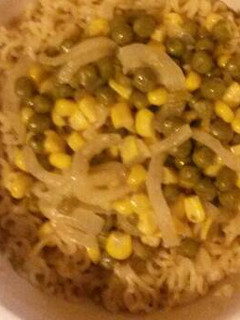 A picture of Corn, Peas with Noodles.