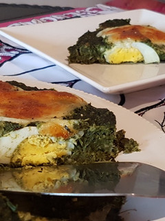 Una foto de Tarta pascualina, de acelga, sin masa