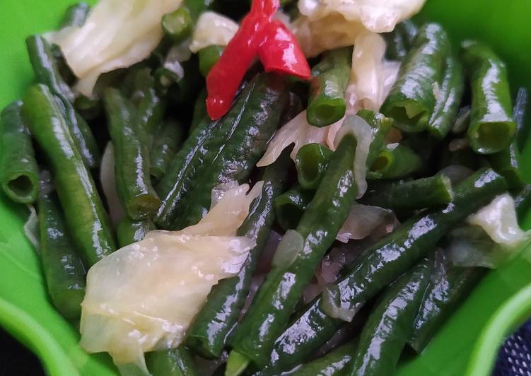 Resep Oseng Kacang Panjang &amp; Kol, Bikin Ngiler