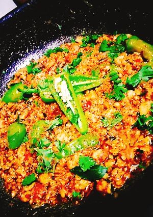 A picture of Chicken qeema.