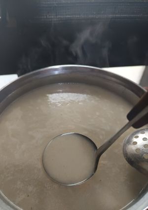 Foto resep Kuah ramen tori paitan / chicken collagen