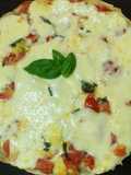 Tarta de albahaca y tomate