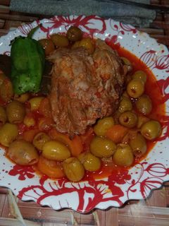 صورة لوصفة طاجين الزيتون التقليدى