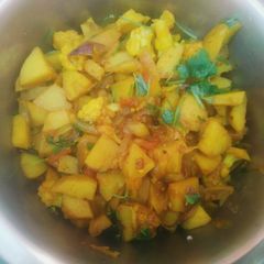 Potato curliflower Dry Sabji A picture of Potato curliflower Dry Sabji.