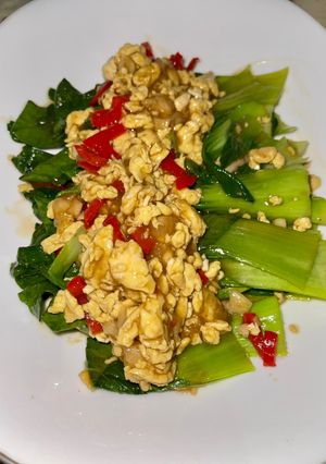Foto resep Cah Pokcoy Telur OrakArik
