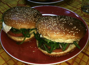 Una foto de Sándwich "Chacarero" Chileno
