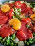 HUEVOS A La Flamenca sin Chorizo ni Jamón Serrano...!🍳❤️💛💚