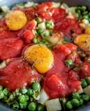 HUEVOS A La Flamenca sin Chorizo ni Jamón Serrano...!🍳❤️💛💚