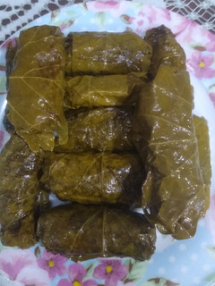 A picture of Stuffed Grape Leaves (Dolmadakia).