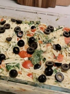 Foto de Massa com Feta e Espinafres