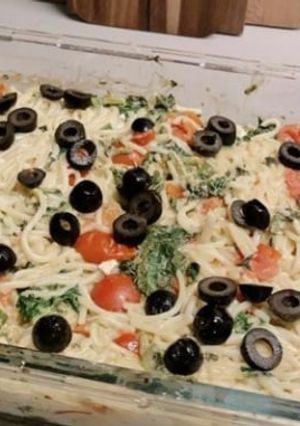 Foto de Massa com Feta e Espinafres
