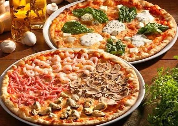 Тесто для пиццы без дрожжей пошаговый рецепт с фото