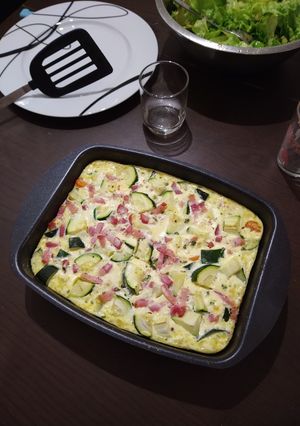 Une photo de Flan de légumes et lardons au cake Factory