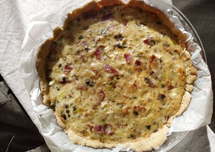 Quiche of bacon and zuccini Quiche of bacon and zuccini