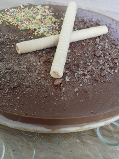 Una foto de Tarta tres chocolates en la thermomix