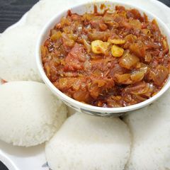 A picture of Delicious Tomato Ginger Chutney for Idly and Dosa.