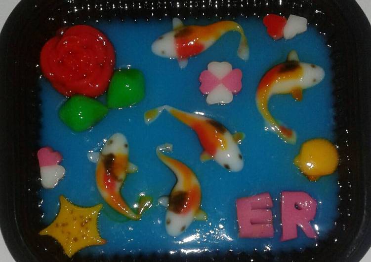Resep Pudding kolam ikan koi | Resep Membuat Pudding kolam ikan koi Yang Menggugah Selera