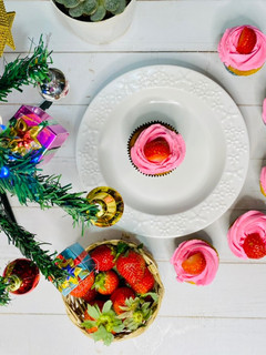 A picture of Strawberry Vanilla Cupcakes.