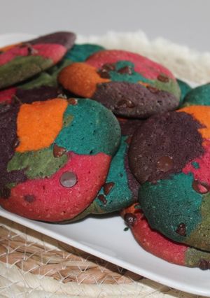 Une photo de Cookies rainbow