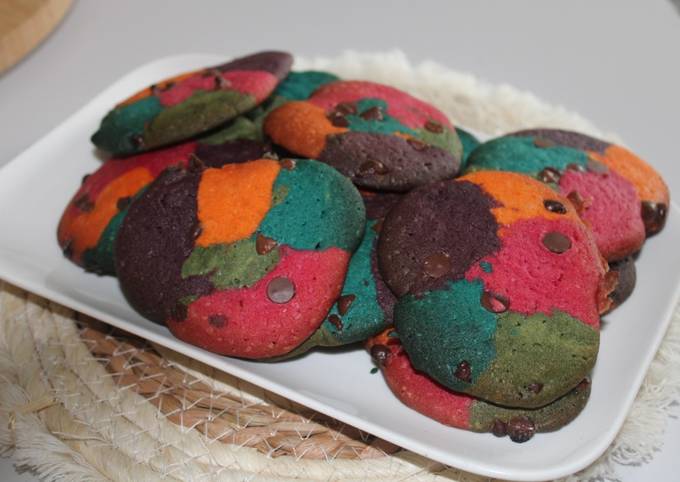 Recette Délicieux Cookies rainbow