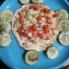 Papad salad A picture of Papad salad.