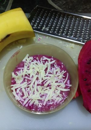 Foto resep Burjo keju pisang naga (mpasi 8 bulan)