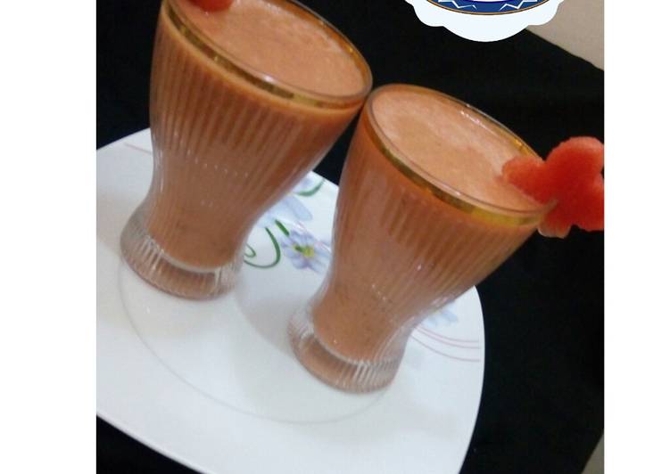 Simple Way to Make Homemade Watermelon smoothy