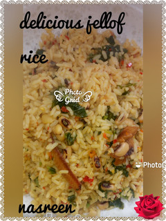 A picture of Jellof spinach rice.