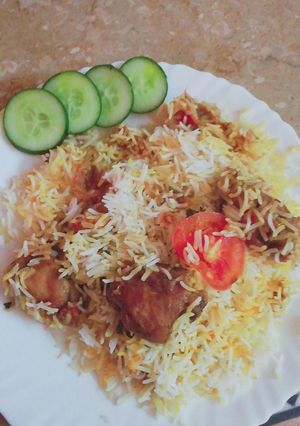 A picture of Chicken biryani # Eid kay pkwan.
