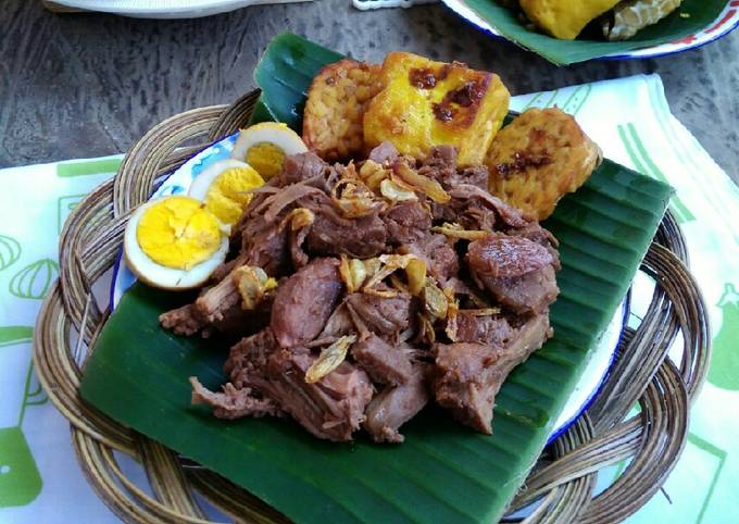 Standar Resep memasak Gudeg Sederhana yang enak