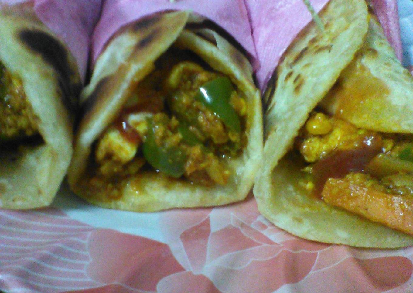 Recipe of Super Quick Homemade Coconut paneer roll