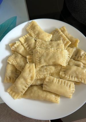 Une photo de Pâtes aux champignons feta