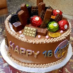 A picture of Chocolate loaded fudge cake 🎂.