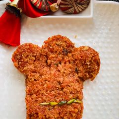A picture of Gajar Halwa with condensed milk.