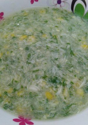 Foto resep Sup jagung hijau simpel