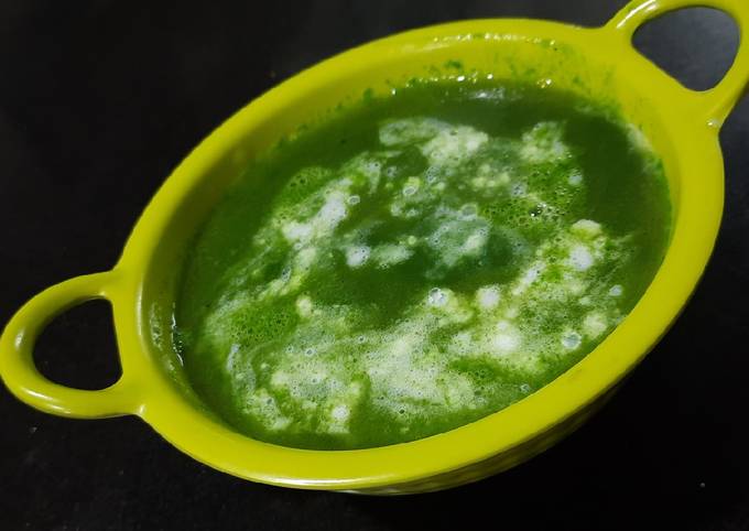 Spinach creamy soup