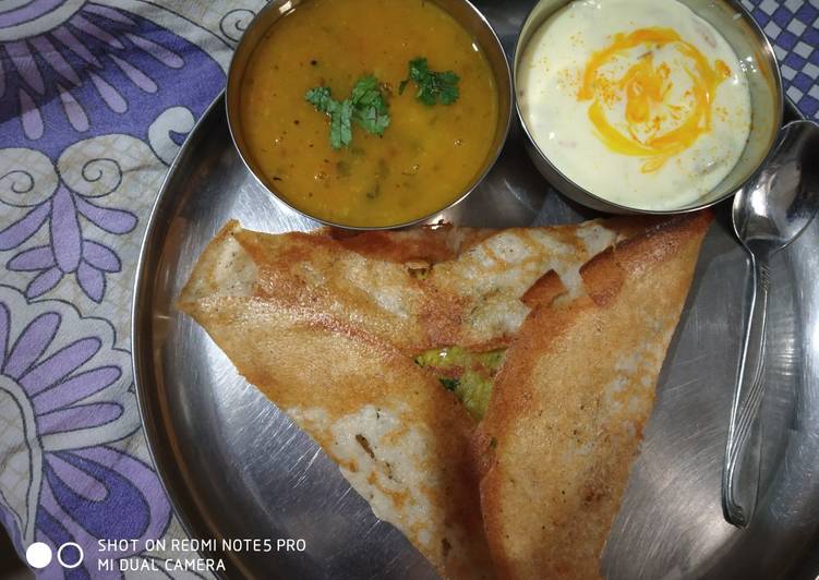 Step-by-Step Guide to Prepare Speedy Crispy dosa with sweet corn filling