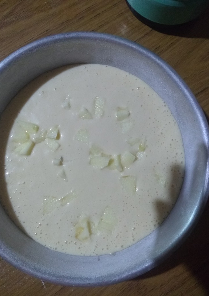Una foto de Torta de manzana con jugo cítrico