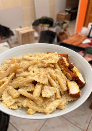 Une photo de Pâtes crémeuses au poulet (version healthy)