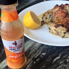 A picture of Easy homemade Nando’s fried chicken thighs.