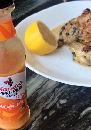 A picture of Easy homemade Nando’s fried chicken thighs.