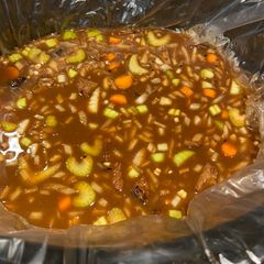 A picture of Best Beef& Barley soup ever.