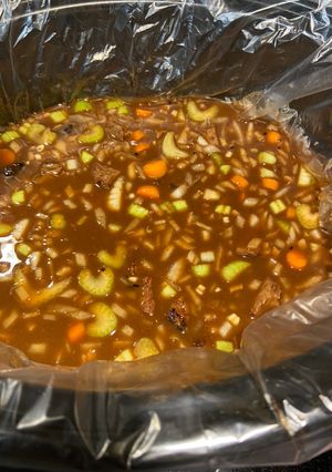 A picture of Best Beef& Barley soup ever.