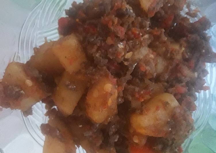 Resep Teri kentang balado | Resep Membuat Teri kentang balado Yang Sempurna
