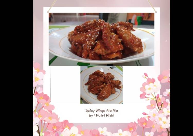 5 Resep: Spicy wings Ala ala Korea Kekinian