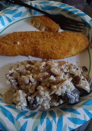 A picture of Mock Mushroom Risotto.
